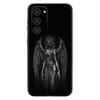 Gothic Cyber Sigil Cross Eyes Skull Phone Case For Samsung Galaxy A32,21s,22,31,52,53,72,73,Note20,8,9,10 Silicone Black Cover