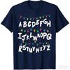 Y2k Fashion Short Sleeve TV Drama Peripheral Stranger Print Cotton T Shirt Oversized Casual Loose Short Sleeved Unisex