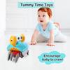 Crawling Crab Baby Toy Gifts Infant Tummy Time Toys Build In Rechargeable Battery,Baby Toys with Music and LED Light for 0-6 6-12 1-3 4+ Year Old