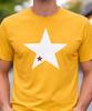 Yellow White Star T-Shirt | Minimalist Graphic Streetwear Tee | Unisex Cotton | Starram