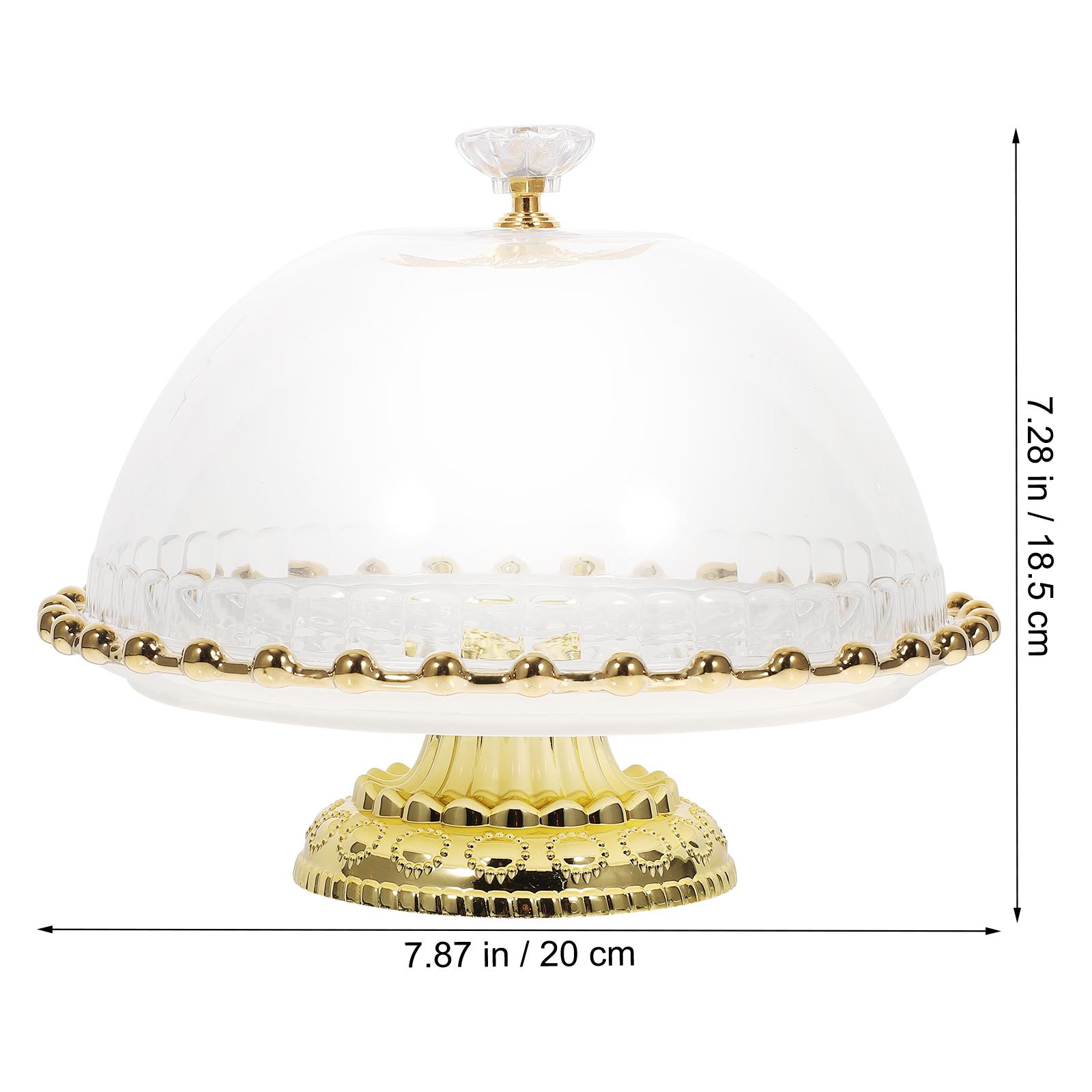 

Home Dessert Tray Ceramic Cake Stand with Dome Lid Tall Serving Plate for Wedding Party Snacks Storage Display Footed Round зелений