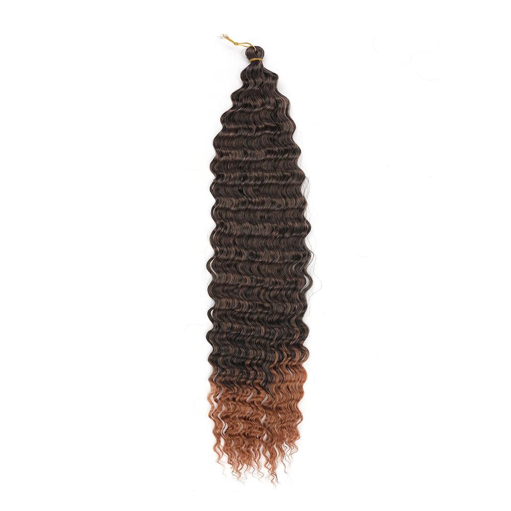 Ocean Wave Crochet Hair Long Deep Wave Curly 22 inch Braiding Hair Soft Synthetic Curly Crochet Hair For Women