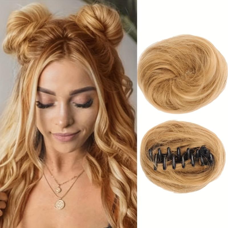 Synthetic Bun Chignon Clip Hair Extensions For Women Messy Updo Claw In Hairpiece Accessories