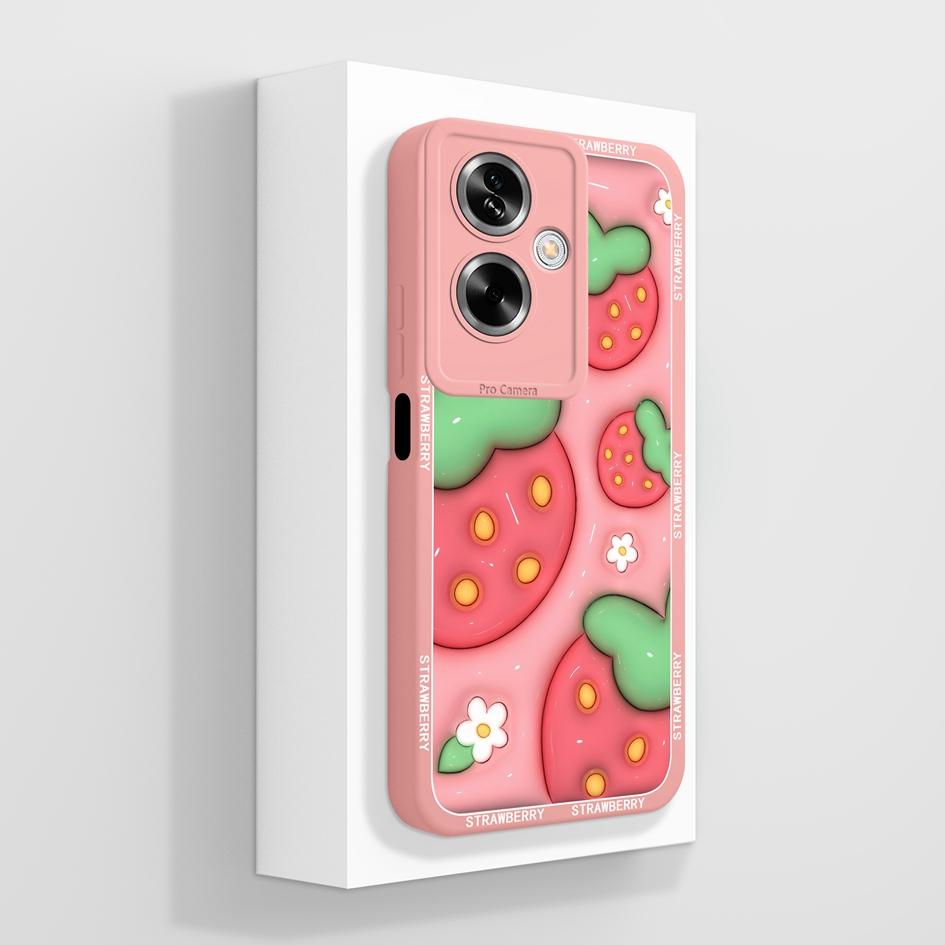 For OPPO A79 A77 A77s A78 A83 A91 A92 A93 A93s A94 A95 A96 4G 5G Phone Cases Lovely Panda Kitten Pattern Liquid Silicone Anti Slip Shell For OPPO Capa