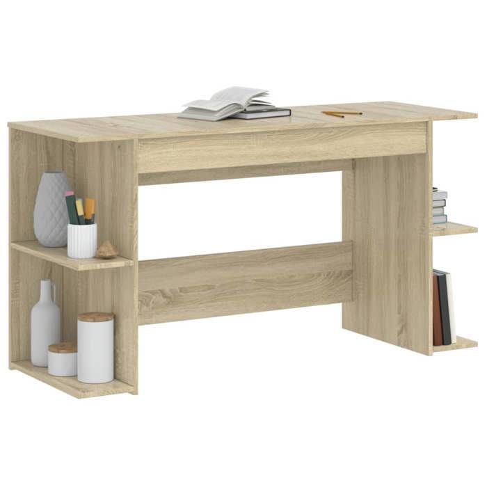 VidaXL Desk Sonoma Oak 140x50x75 Cm Engineered Wood 840550