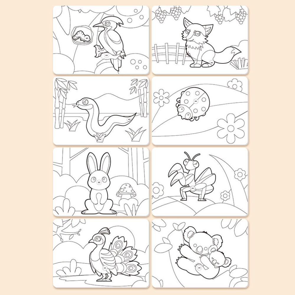 Paper DIY Paste Material Kit Educational Toys Animals Sticker Book  Birthday Gift