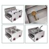 Large Capacity French Fryer Stall Fried Chicken Stove Commercial Gas Frying Machine Double Cylinder Deep Fryer
