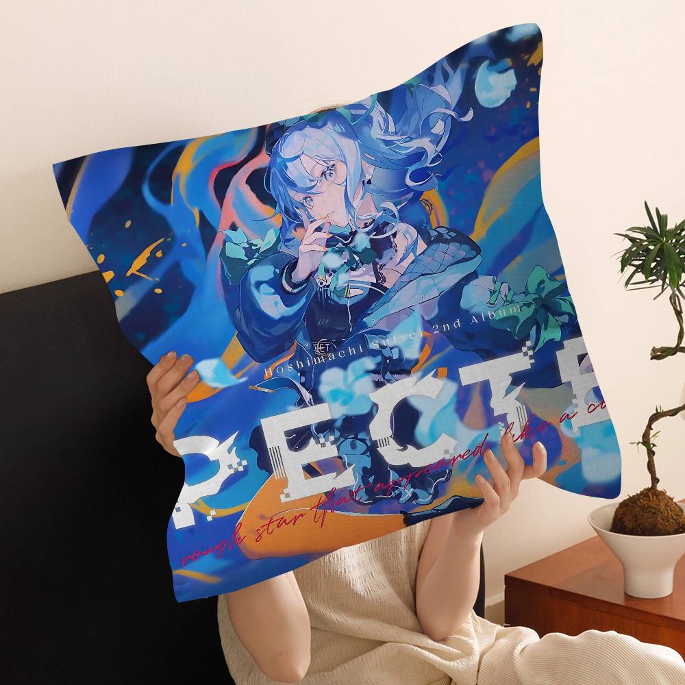 Hololive Hoshimachi Suisei Niedliche Kissenhülle Sofakissenbezug Heimzimmer Dekoration Kindergeschenk