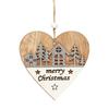 1/4Pcs Wooden Merry Christmas Ornament Farmhouse Rustic Xmas Tree Hanging Double Layer Splicing Love