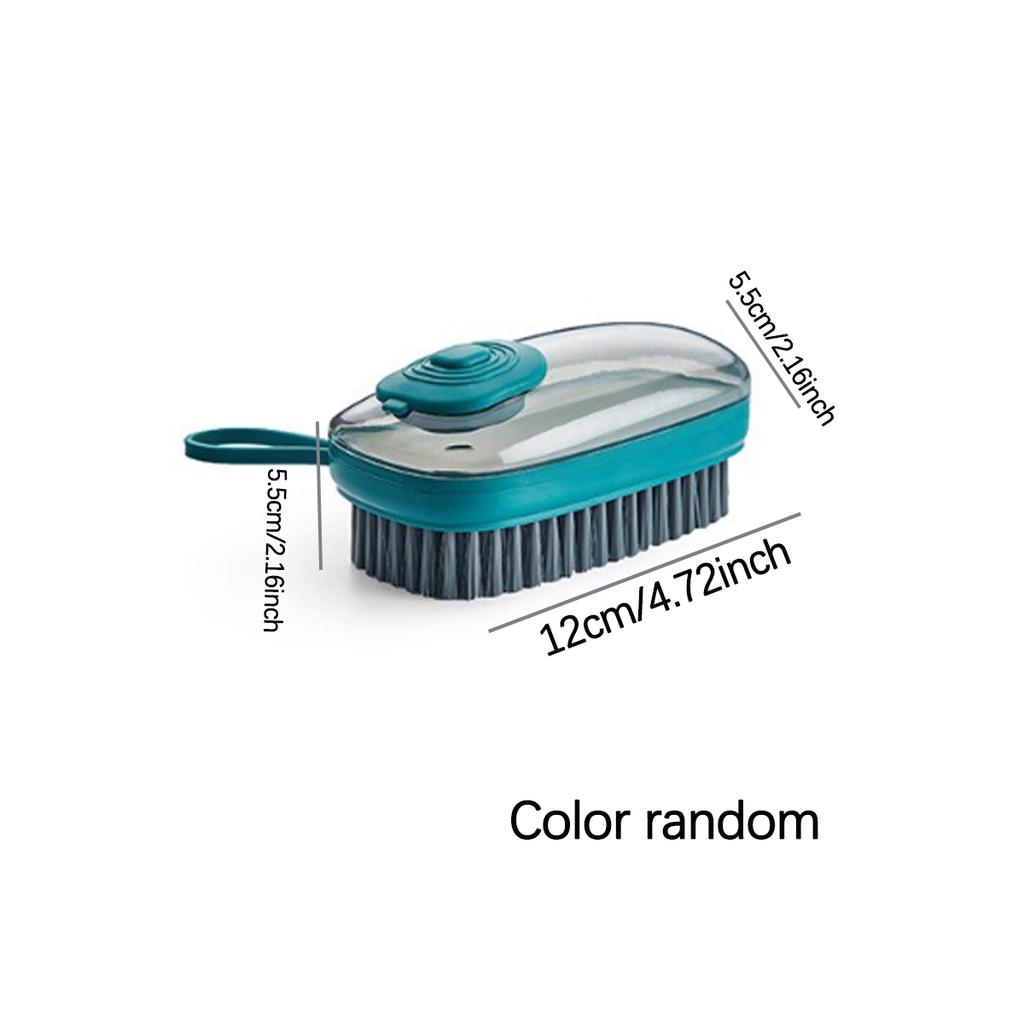 1pc household cleaning brush, multifunctional liquid added cleaning brush, laundry and shoe cleaning brush (color random)