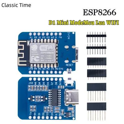 D1 Mini TYPE-C USB ESP8266 ESP-12F V2 WIFI Development Board D1 Mini NodeMCU Lua IOT Board 3.3V With Pins