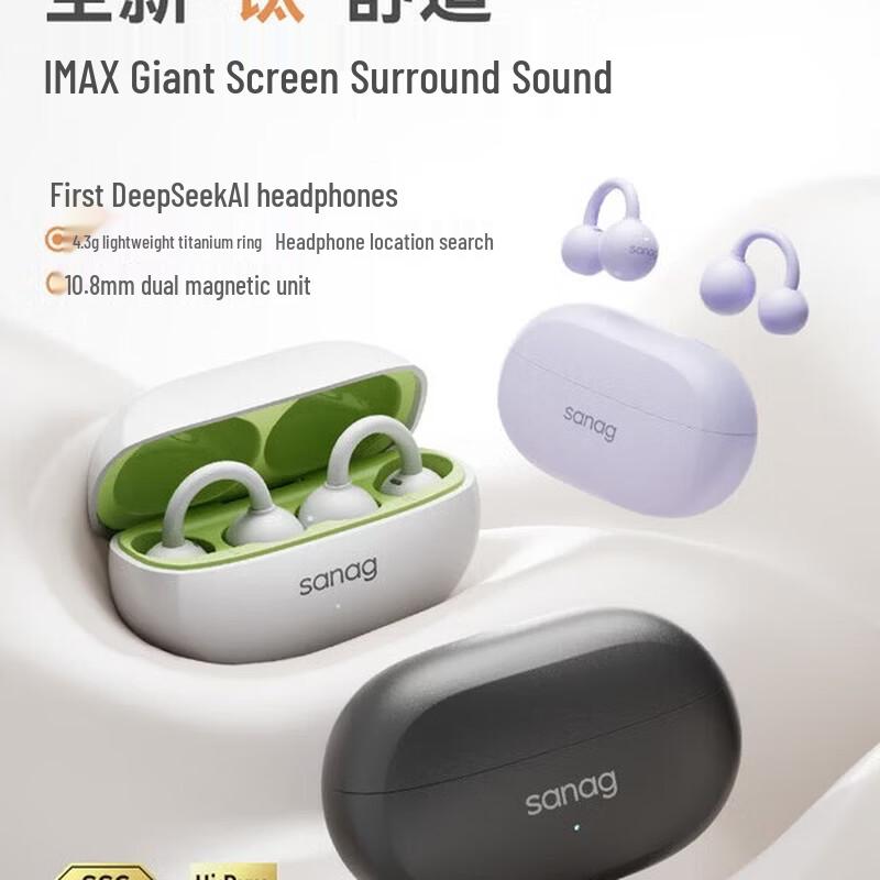 SANAG Open-Ear Clip-On Bluetooth Sport Headphones