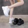 White Platform Women's Sneakers  Spring Lace-Up Thick Bottom Vulcanize Shoes Woman Pu Leather Breathable Sports Shoes