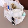 1pc Large Capacity Mesh Beach Bag Multi-pocket Foldable Toiletries Storage Bag Portable Home Swimming Bag Vacation Essentials