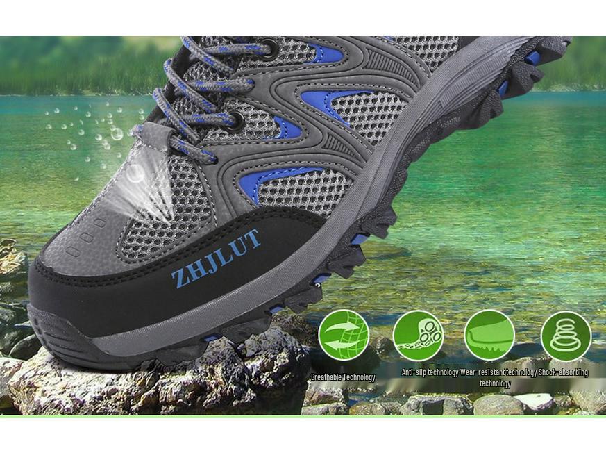 Spring/Summer Outdoor Hiking Shoes: Breathable Shock-Absorbing Casual Sneakers for Couples