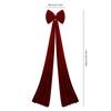 Large Velvet Bow Decoration for Christmas Tree and Garland in Burgundy Dark Green Red and White 15 74 by 78 74 inches