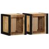 VidaXL Bedside Tables 2 Pcs 40x35x40 Cm Solid Raw Mango Wood, Bedside Cabinet, Bedroom Furniture, Table 4015959