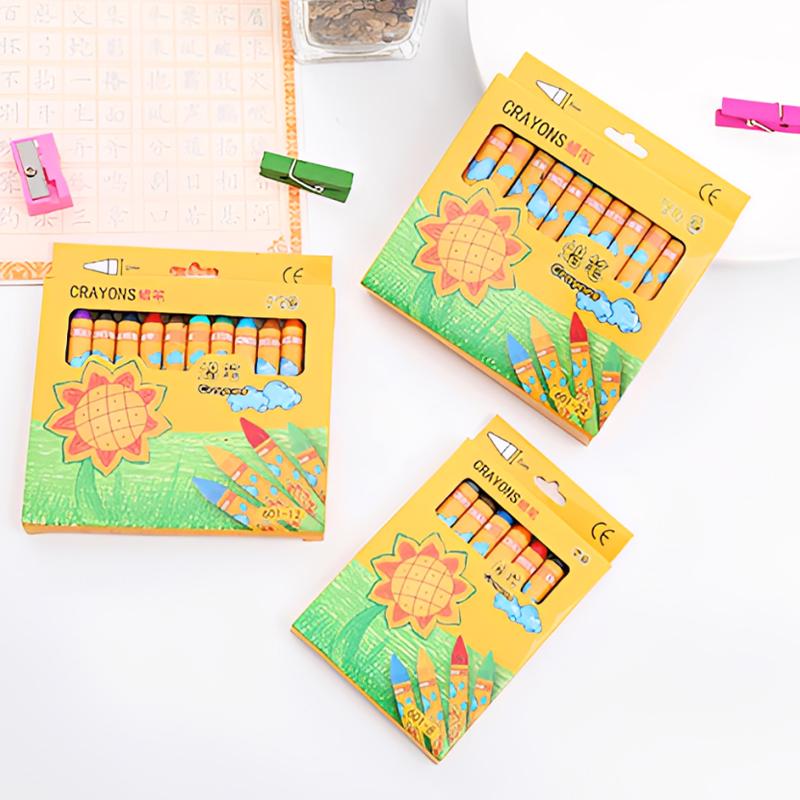 Sunflower 8 /12 /24 Colors Crayons Kids Colored Crayons School Supplies Prizes And Gifts