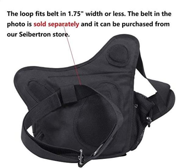 Cybertron Tactical Front MOLLE Camera Black Bag/Shoulder Bag, Compatible, Multifunctional, Military-Grade, Waterproof, Bag,