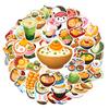 35pcs-50pcs Playful Snacks Stickers Colorful Food Funny Stickers Food Stickers For Guitar DIY Skateboard Laptop Luggage Decor