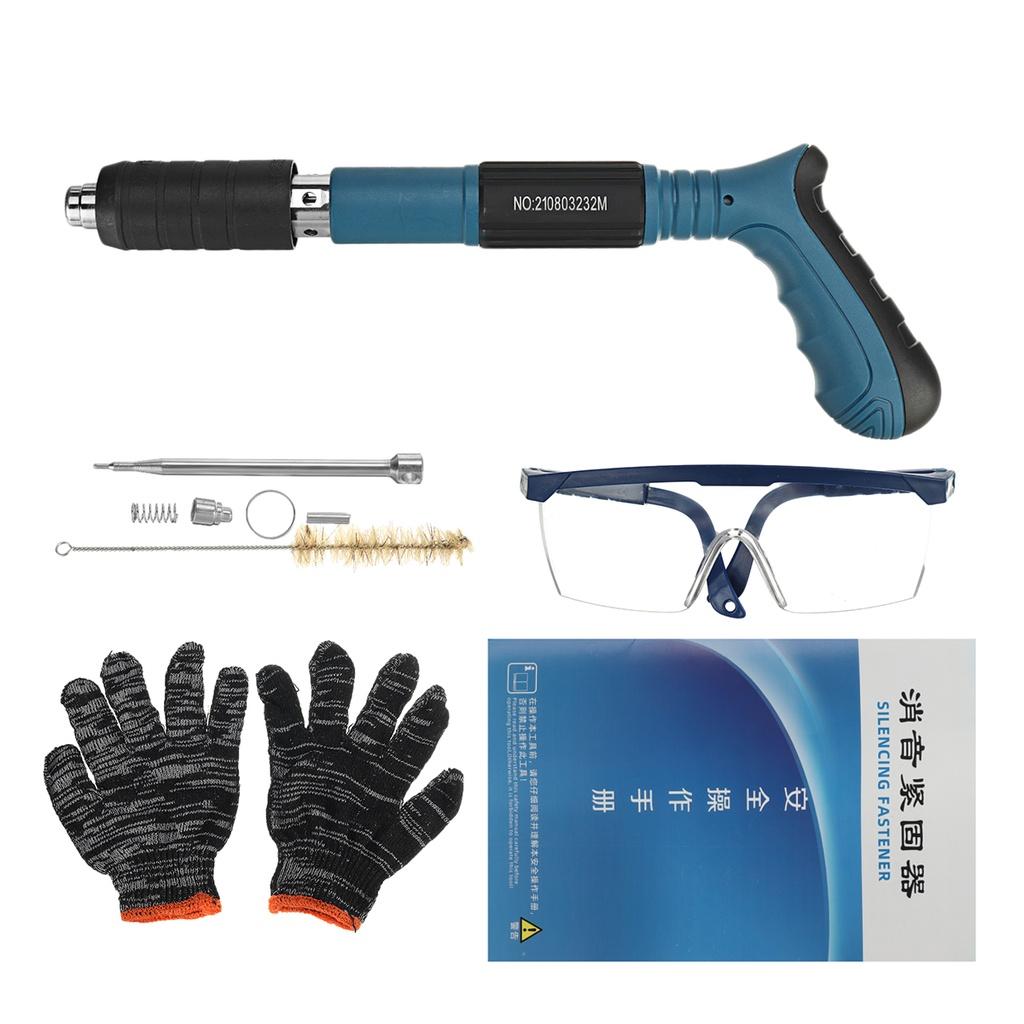 4 Gears Rivet Tool Low Noise Home Concrete Wall Anchor Wire Slotting Device Metalworking Power Tool Upgraded Steel Nails Guns
