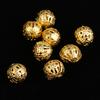 100 Stück goldene hohle filigrane Kugeln, lose Distanzperlen für die Schmuckherstellung, 8 mm
