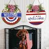 New American Independence Day Wooden Sign Home Decor With Light Star Design