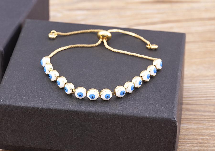 Neues Mode Design Regenbogen Handgefertigte Perlen Eingelegt mit Türkischem Bösem Auge Armband Damen Verstellbar Party Schmuck Glücksbringer Geschenke