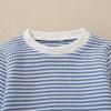 Set T-shirt a maniche lunghe a righe multicolore unisex e pantaloni per neonato/bambino YT2407