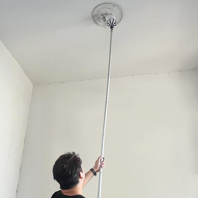 Aerial Bulb Changer Telescopic Handle Simple Twisting Installation Tool for Office and Home Use