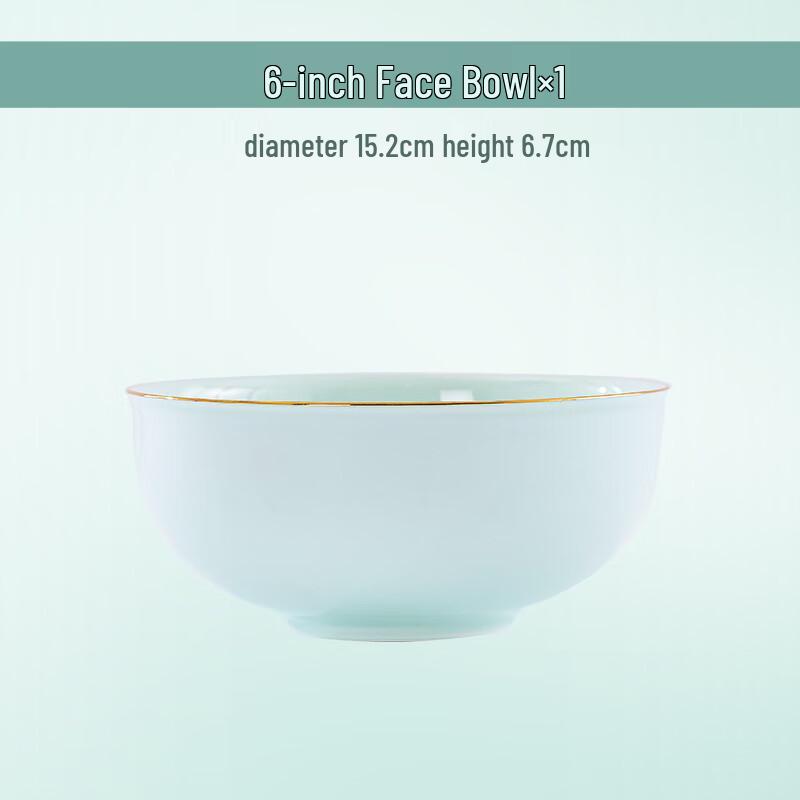 Jingdezhen Celadon Ceramic Dinnerware with Gold Accents