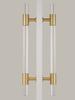 Dooroom Brass Acrylic Door Handles Transparently Double Door Door Shower Room Single Side Double Side Matt Gold Pulls