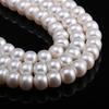 1String, White Natural Freshwater Pearls, Rondelle Pearl Beads, 10–11 Mm, for DIY Necklace Accessories, Jewelry Making Valentine's Day Gifts, 36cm