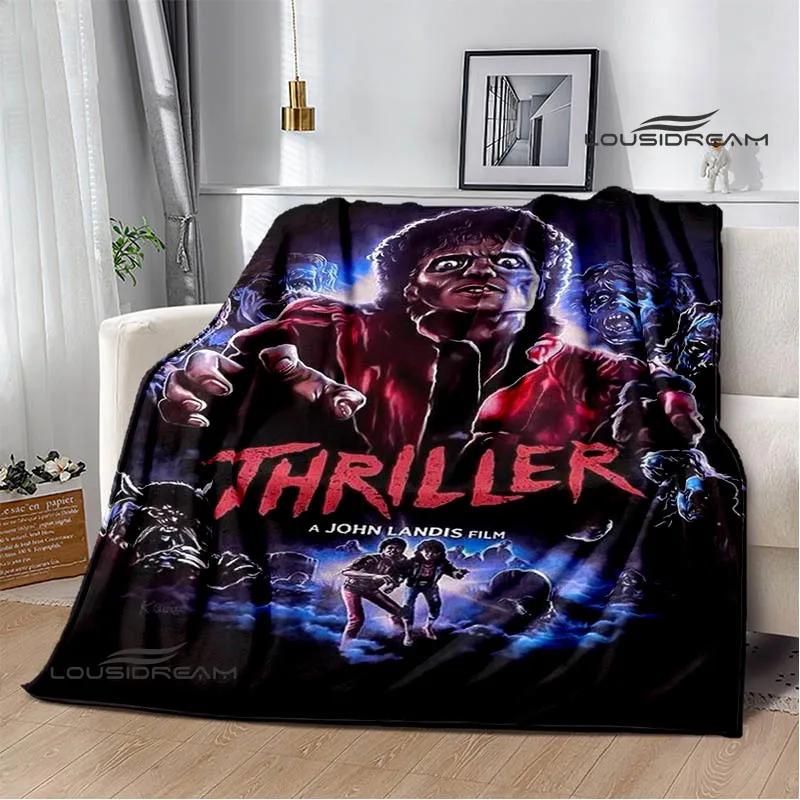Coperte con stampa retrò di Michael Jackson Coperta da picnic Coperta in flanella Coperta morbida e accogliente Coperte da viaggio Coperture per letto Regalo di compleanno