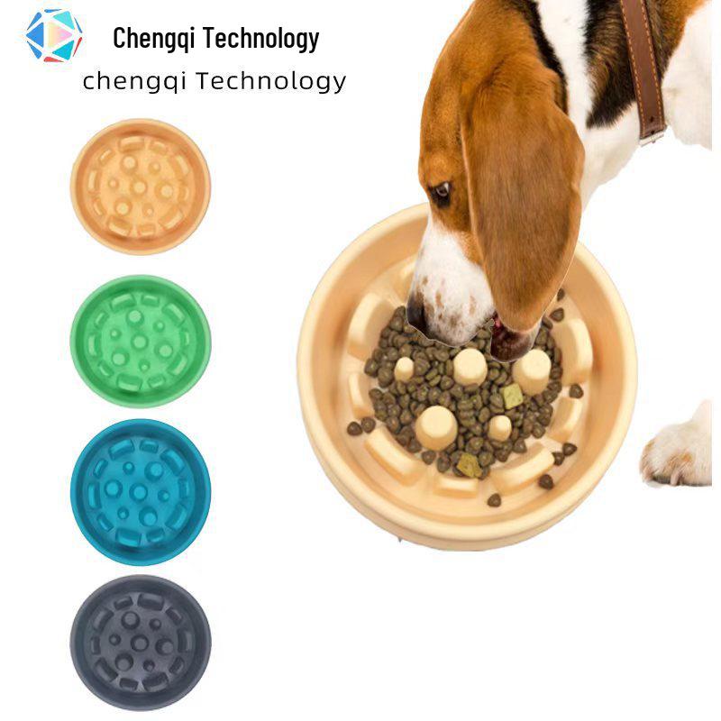 Silicone Anti-Tip Slow Feeder Dog Bowl