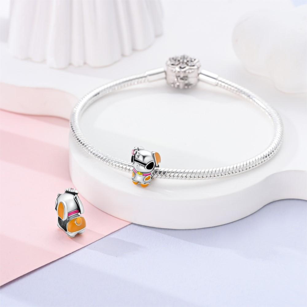 Copper Handsome Puppy Animal Pet Original Pendants Bracelet Charms Jewelry Party Beads Diy Gifts Accessory