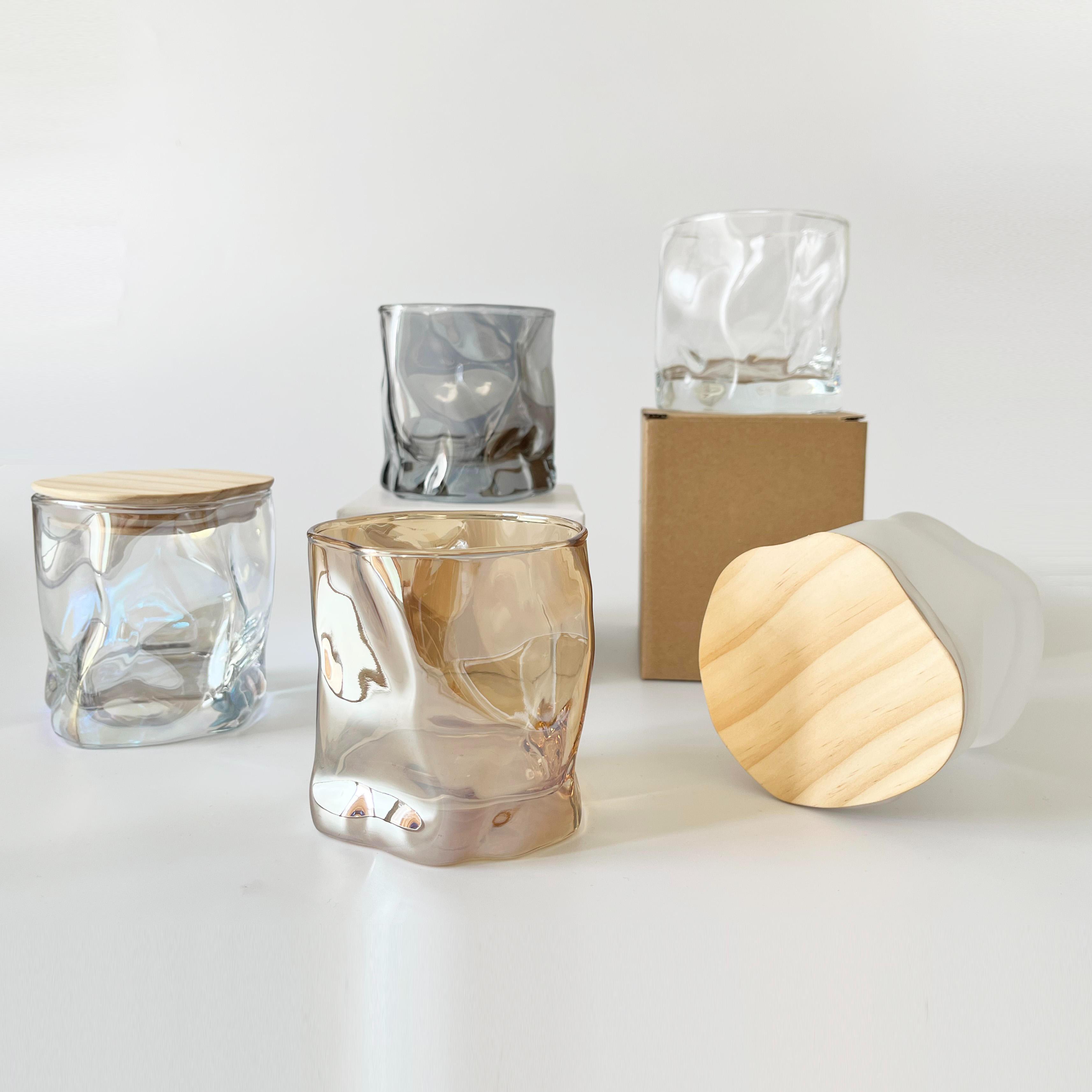 Source Factory Custom Multicolor Latest Luxury Multipurpose Unique Style Glass Candle Jar with Lid Small (3 -6 )&Holiday&1-4oz золотой