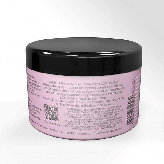 Masque - RoseBaie - 500 Ml - Kératine - Huile De Figue De Barbarie - Sans Sulfates
