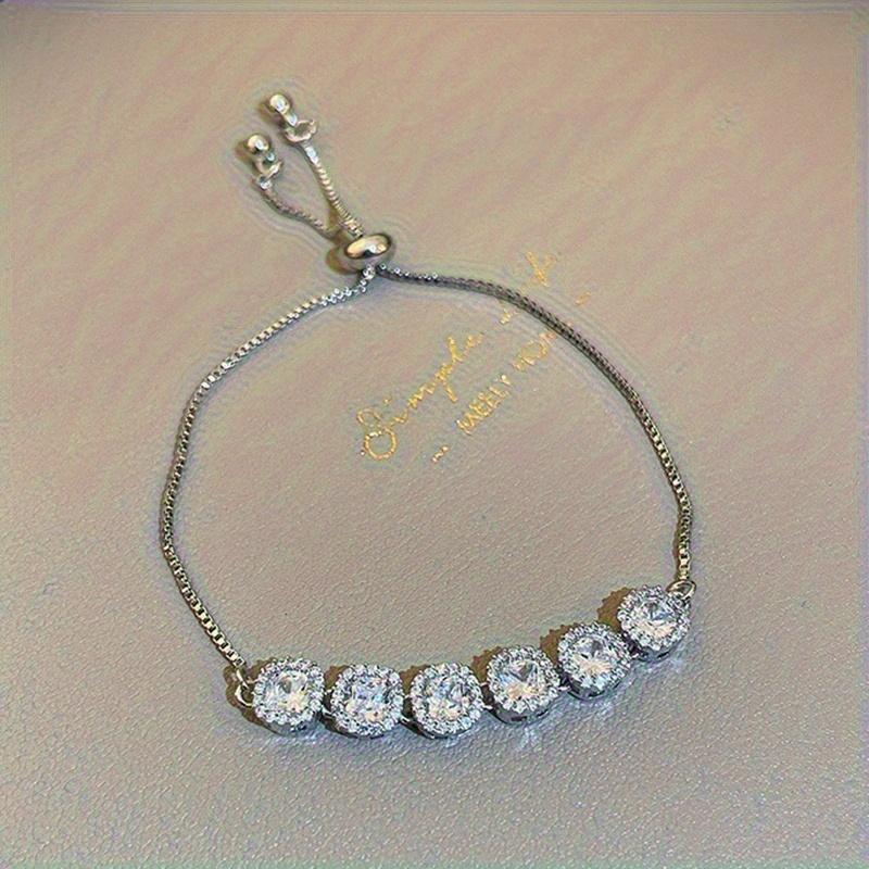 

Корейский стиль Новый роскошный браслет с подвеской из кристалла и кубического циркония Женский круглый блестящий браслет со стразами Циркон