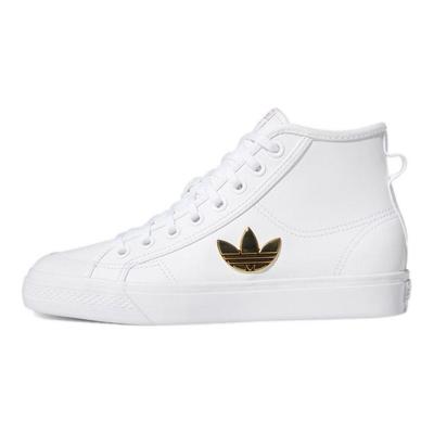 Nizza Trefoil Hi Cloud White Gold Metallic (Womens) Women Sneakers H01134