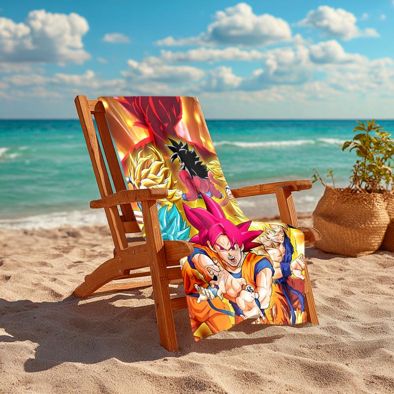 1pc Dragon Ball1 Beach Towel, Comfortable and Thick, and Swimming/Bath/Picnic/Camping Towel, Suitable for Seaside Beaches