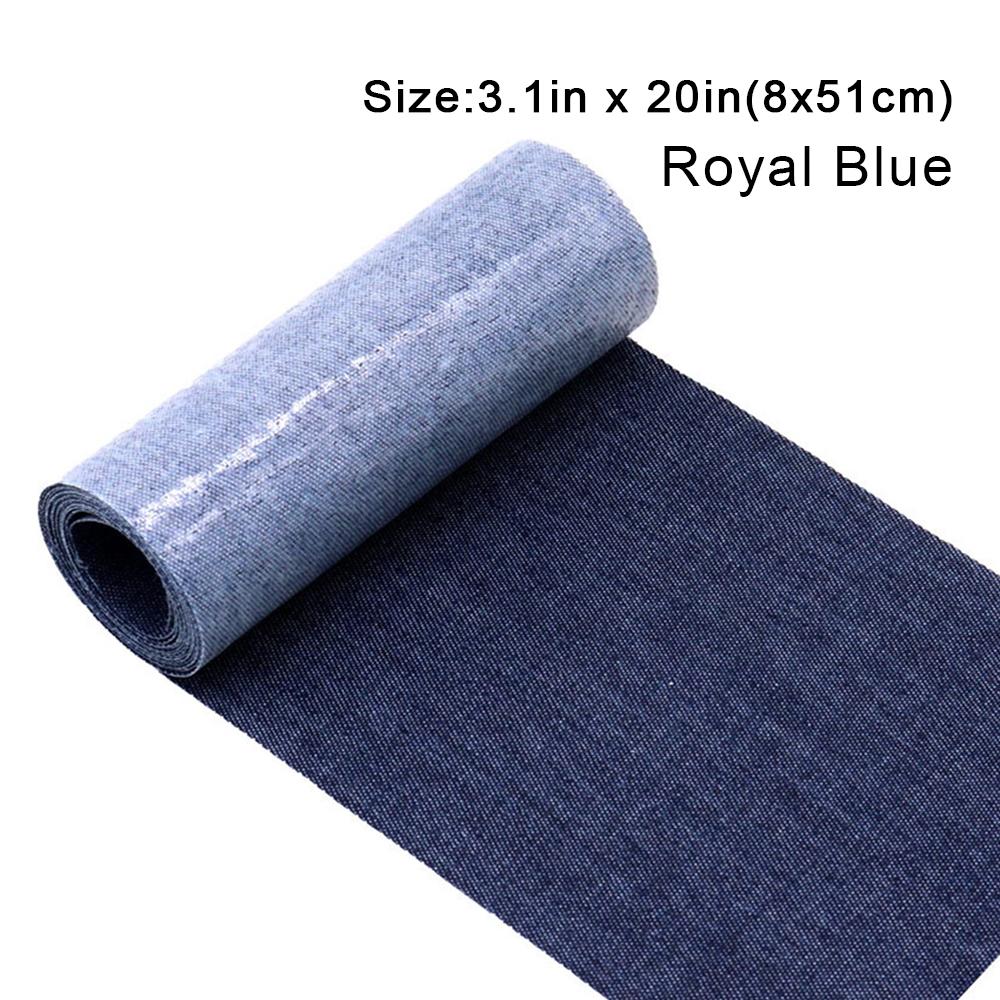 

5 Colors 3.1in x 20in Denim Iron On Patches Jean Repair for Pants Bags Clothing Hats Mend Decoration Craft Supplies 2025 3.1in x 20in(8x51cm) королевский синий