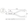 HOZAN Miniature Radio ESD Radio Soft 116mm 45g Pliers, Pliers, Anti-Static Grip, Length, Weight, P-35