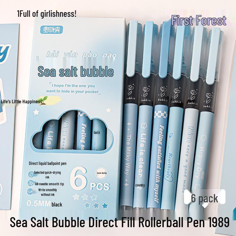 

Ручка-ролер Macaron Color Quick-Dry 0,5 мм - Велика ємність, Чорне чорнило 0.5mm Needle Black Refill