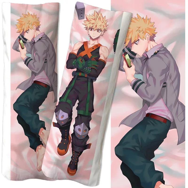 Anime My Hero Academia Bakugou Katsuki Dakimakura Povlak na polštář Polštářová povlaka Objímací povlak na polštář na tělo Hra Otaku Povlak na polštář