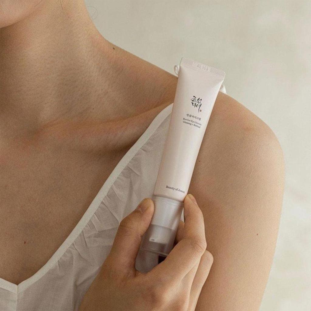Beauty of Joseon Krem pod oczy z żeń-szeniem 30ml, Długotrwałe Nawilżenie, Łagodzi Suchość, Delikatna Formuła, Nie Tłusty, Codzienna Pielęgnacja Okolic Oczu, K-Beauty, Koreański Makijaż