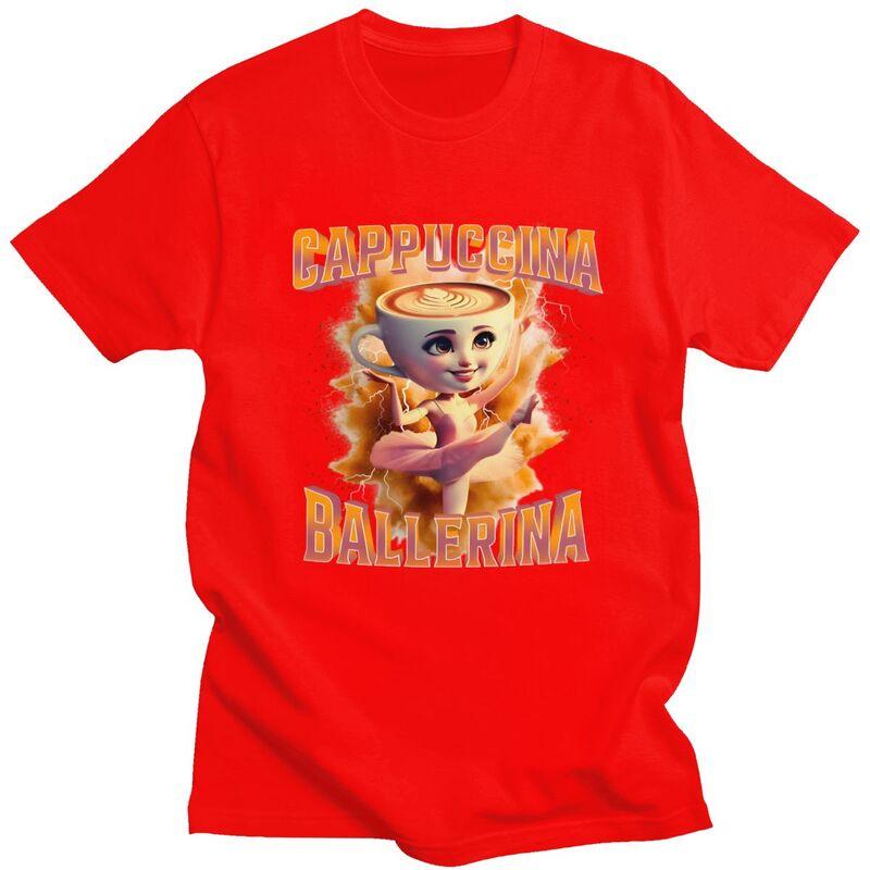 

Cappuccina Ballerina Italian Brainrot Coffee Meme TShirt 100 Cotton Tee Tops Summer O Neck Tshirt Casual ShortSleeve Clothing S