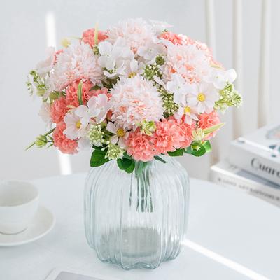 Artificial Flowers Silk Lilac Ball Chrysanthemum Wedding Home Room Table Festival Decoration Bride Bouquet DIY Gift Dining Table