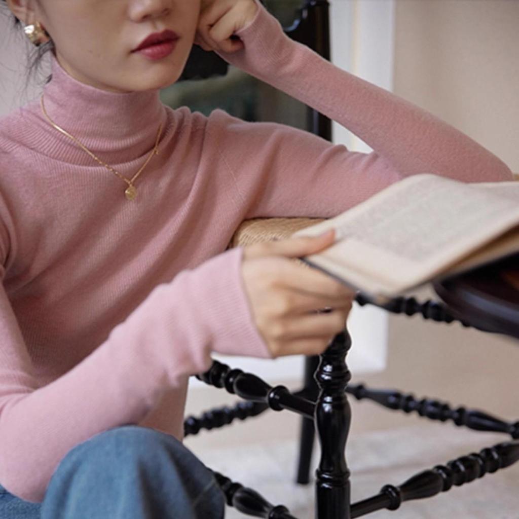 Autumn and Winter High-neck Knitted Sweater for Women, Stylish Tight Base Sweater, High-end Soft and Soft Inner Layer Top