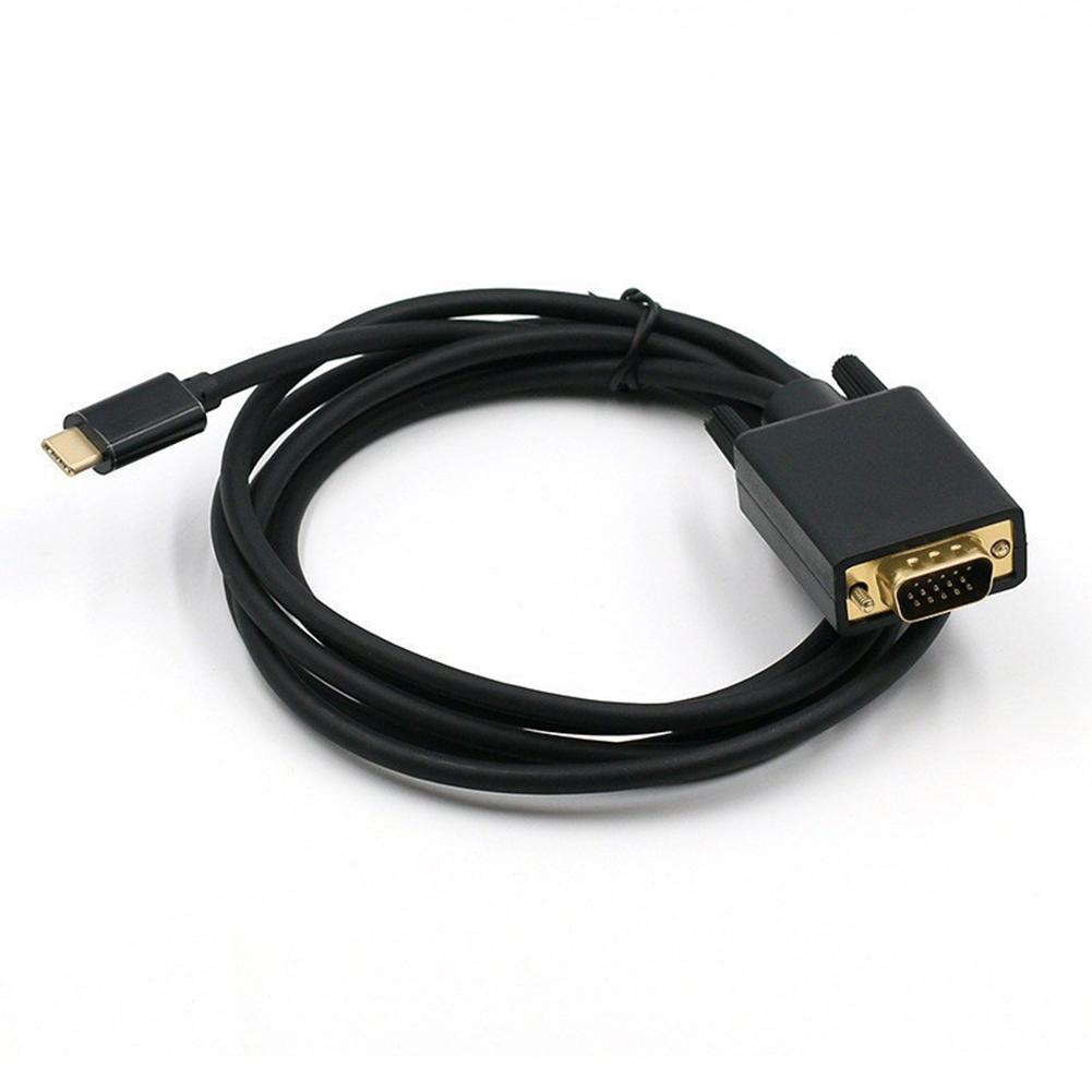 

1,8 м/6 футов 1080P USB3.1 Type-C к VGA-адаптерному кабелю 10 Гбит/с для монитора ПК